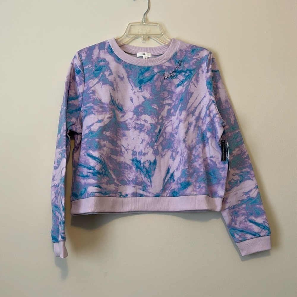 BP. Tye dye style crop sweatshirt sz L